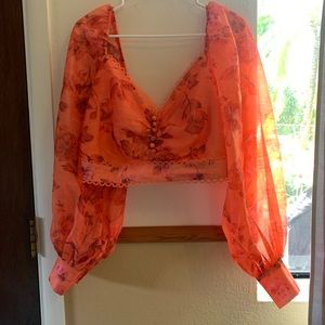 Fashion Nova Luxe Crop Top 2x 🍊